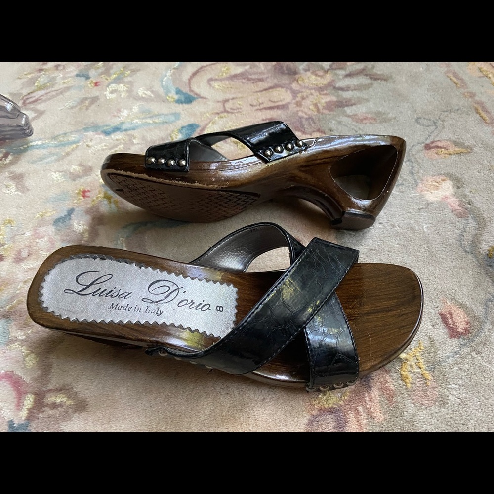 Luisa Diorio Made in Italy slip on sandals size 8M